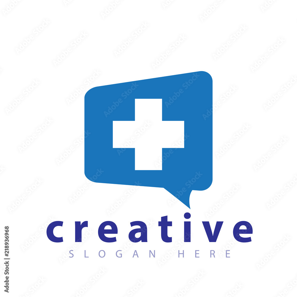 Obraz premium Medical Talk Logo icon vector