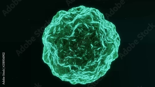 Cancer Leukemia Mutating Cell Shape changing lymphoma basal cells 3d rendering 