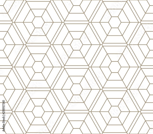 Vector seamless texture. Modern geometric background. Mesh with hexagonal cells.