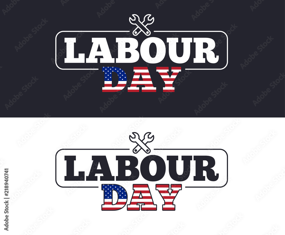 Obraz premium Labour Day slogan for T-shirt printing design. Tee graphic design. International Workers Labor Day. Tee-shirt print slogan. Textile graphic. Holiday typography. Vector