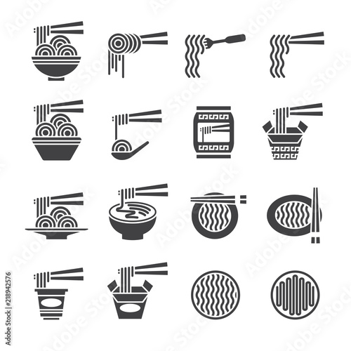 Noodle icon set
