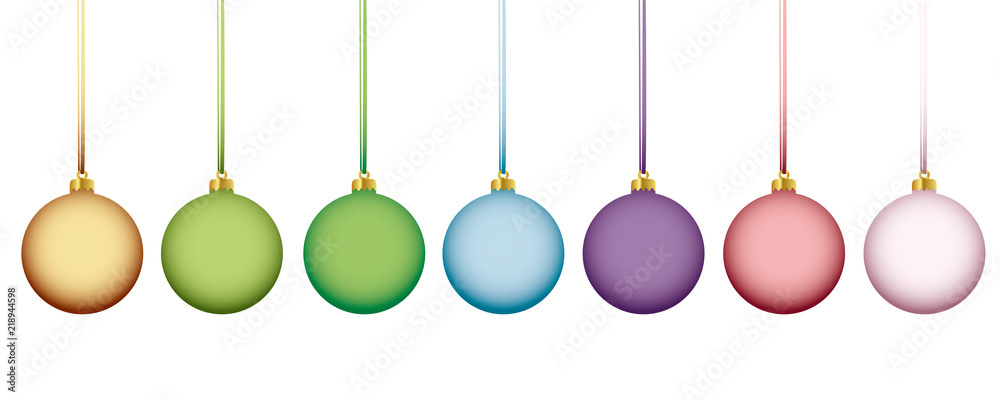 matt rainbow pastel colored christmas balls Stock Vector Adobe Stock