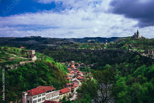 Veliko Tarnovo city  old capital of Bulgaria  Europe. Spring season.