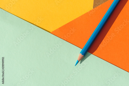 Color pencil on geometric patterns