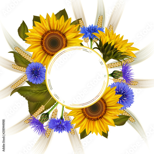 Fototapeta Naklejka Na Ścianę i Meble -  Floral card template