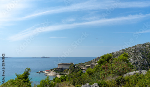 Landscape near sea in the Srebreno district , Croatia. photo