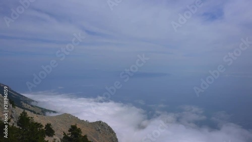 Mountain Ainos from the top of Kefalonia Greece photo