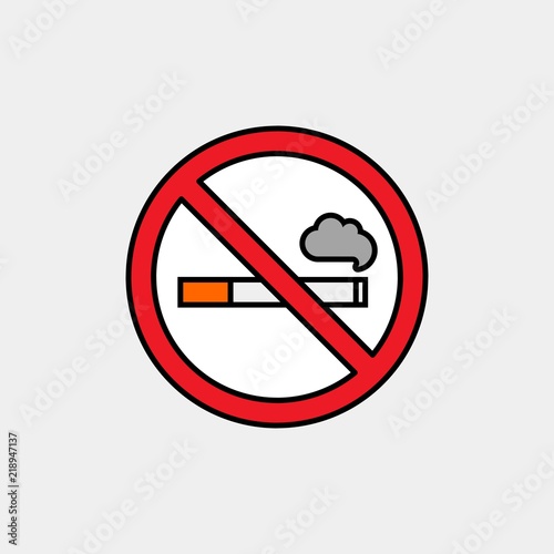 Smoking is prohibited sign. No smoking