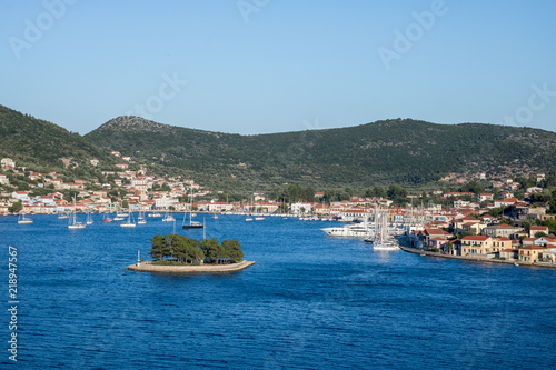 City of Vathy, the capital of Greek island Ithaca