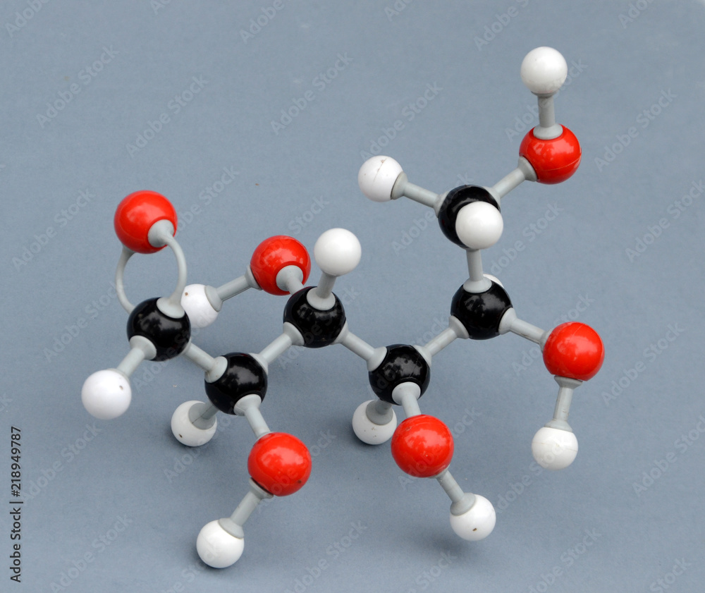 Obraz premium Molecule model of monosaccaride.