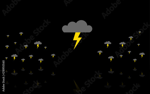 Gewitter - Reflektierend Schwarz