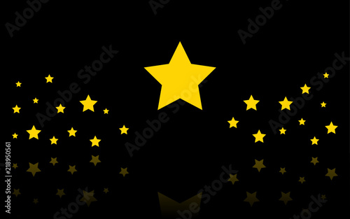 Stern - Reflektierend Schwarz