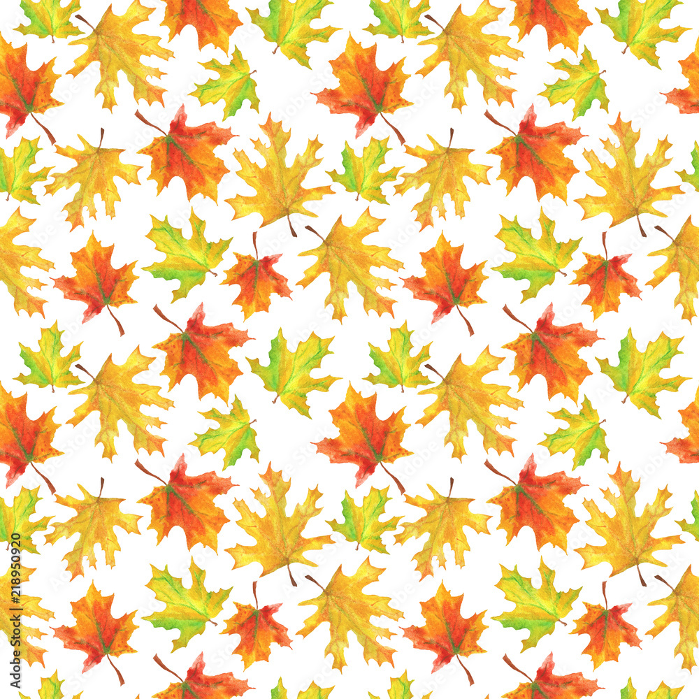 Fototapeta premium Autumn leaf pattern