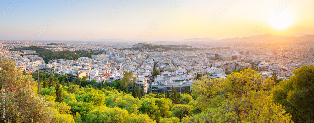 Cityscape of beautiful Athens - Greece - obrazy, fototapety, plakaty 