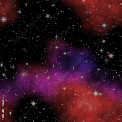 Beautiful seamless galaxy texture, great  night sky background with many stars and lights