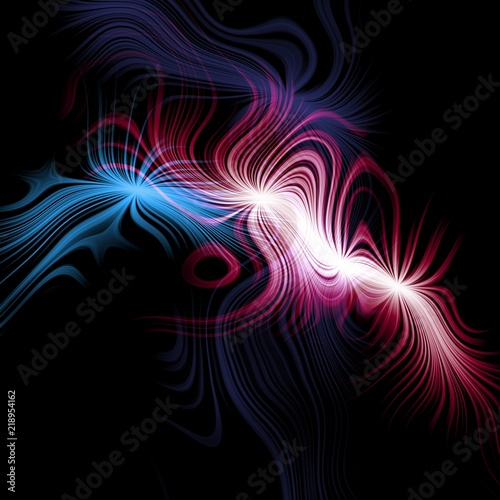 Beautiful blue and red lighting texture with black background