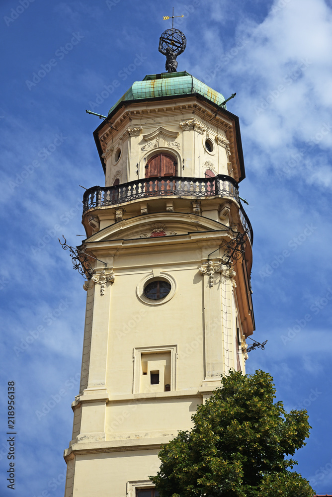 View of the Astronomical Tower at the Klementinum in Prague, Czech Republic. View of the Astronomical Tower at the Klementinum in Prague, Czech Republic.