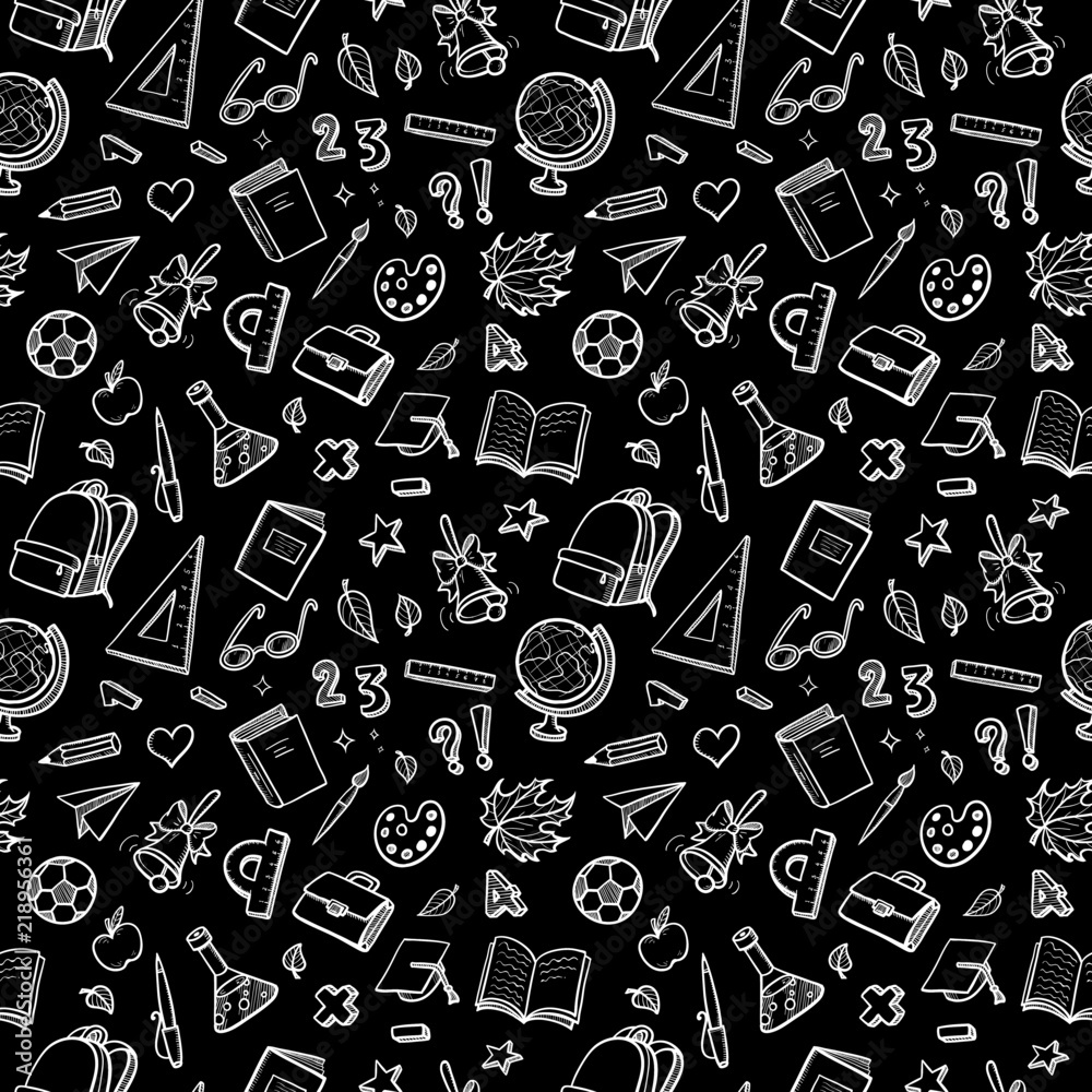 School big pattern black