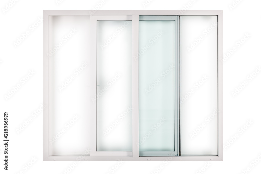 sliding white window door on white background sliding white window door on white background