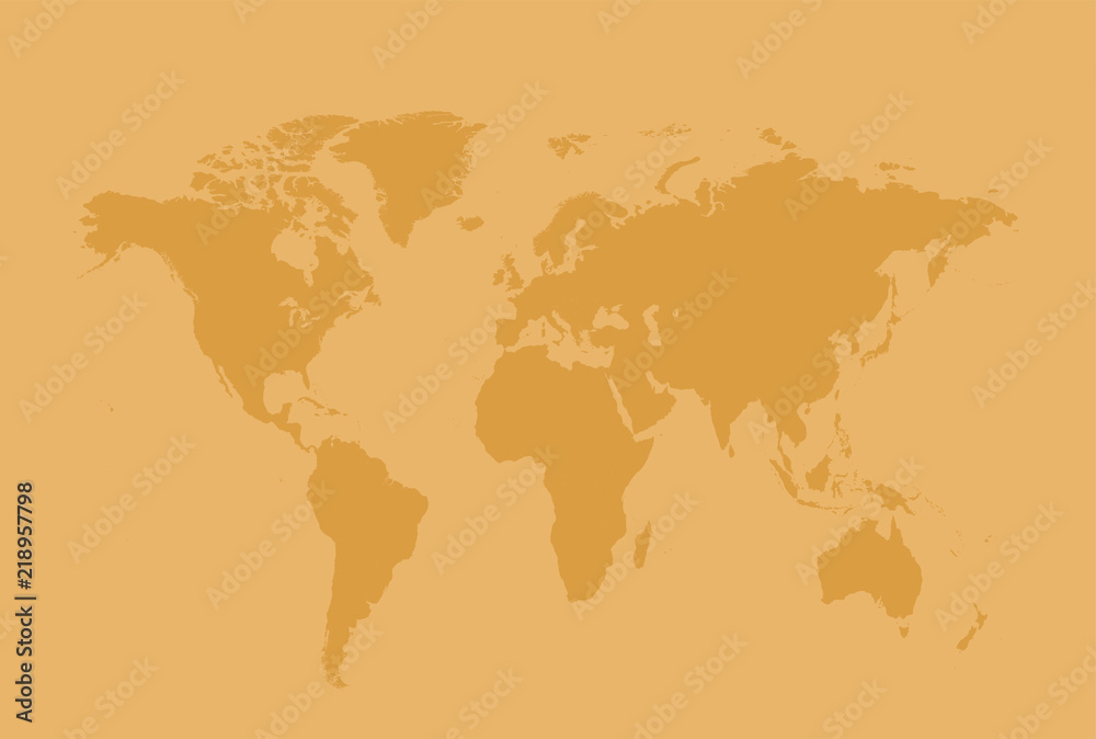World map cream background