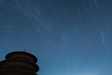 star trails of long time exposure