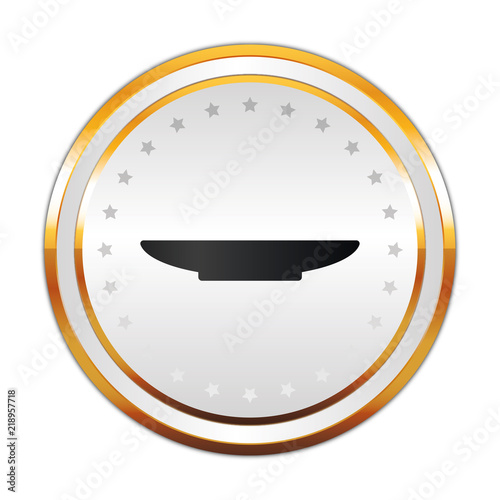 Luxus Button weiß - Teller