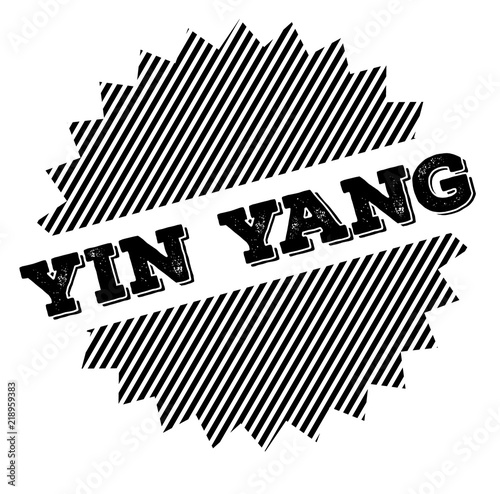 ying yang black stamp