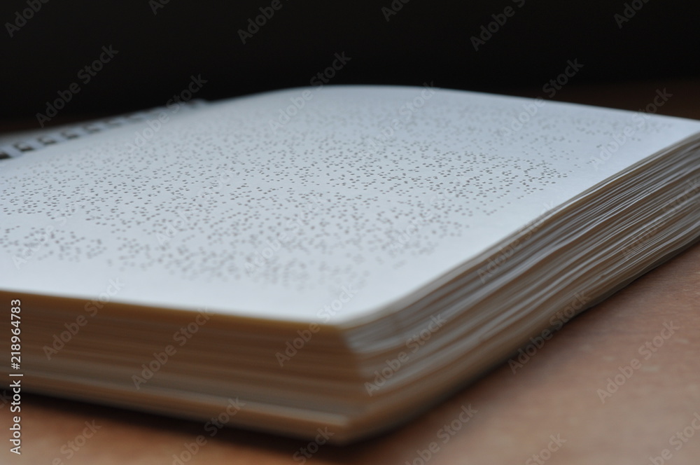 braille book, open, braille paper, old, braille page, braille education