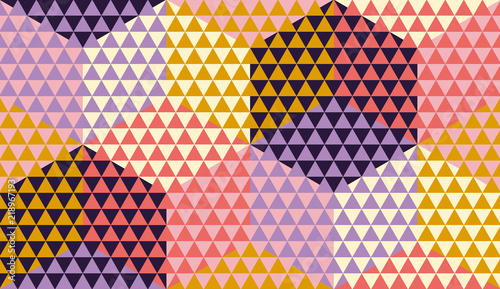 Violet and yellow geometric...