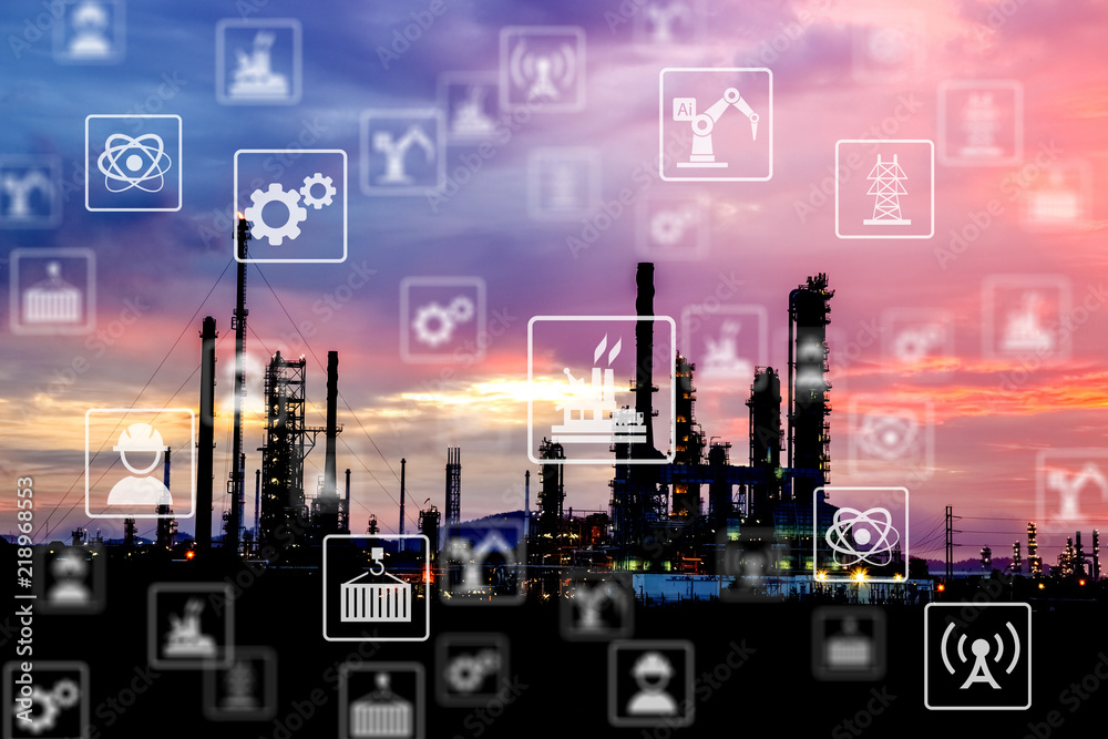 Industry icon pattern on industry background. Industry icon pattern on industry background.