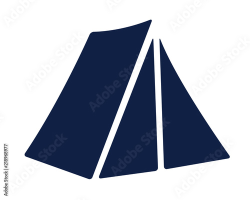 tent glyph icon , designed for web and app
