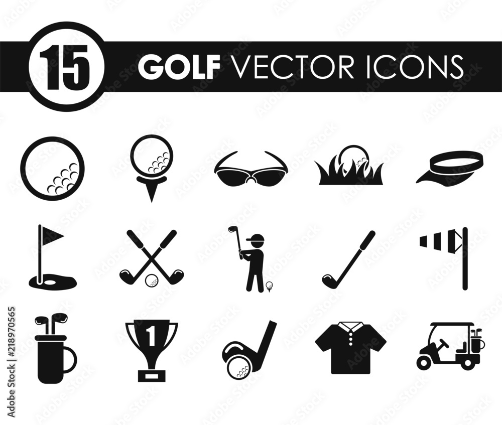 Obraz premium golf vector icons for your creative ideas