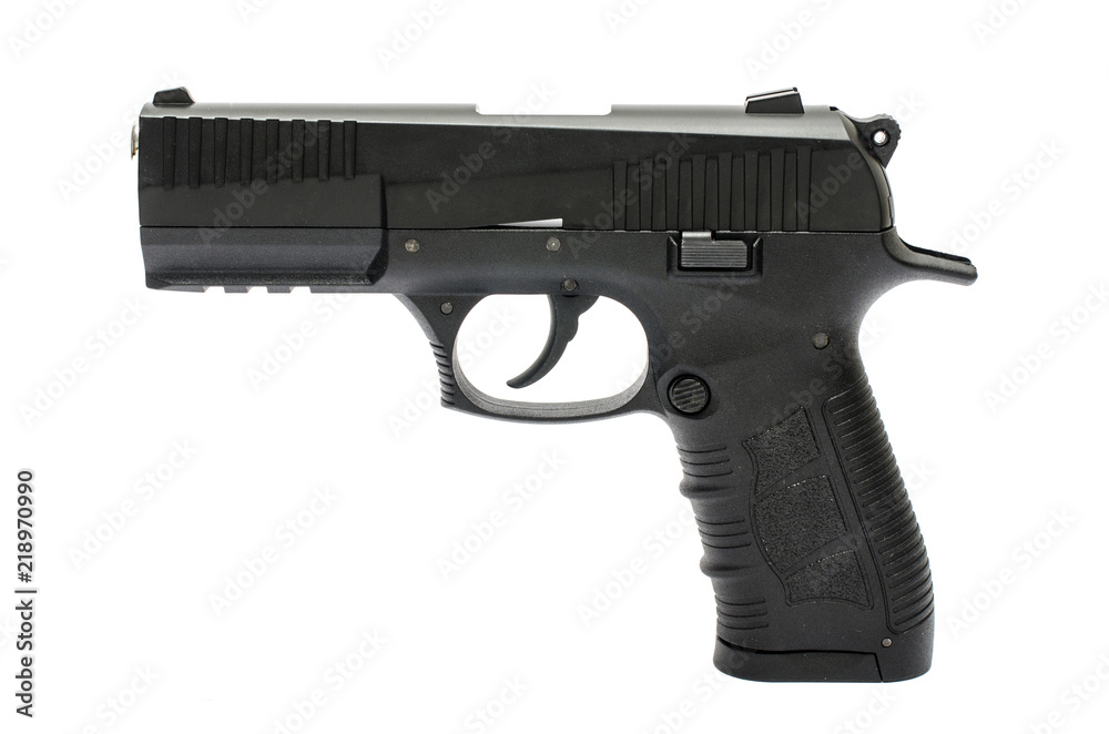 automatic pisto, handgun.l on a white background automatic pisto, handgun.l on a white background