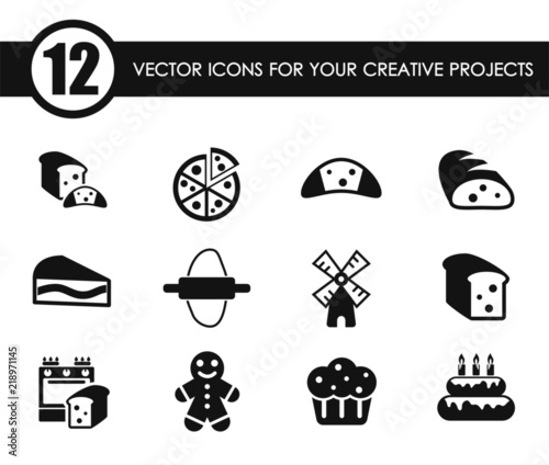 bakery vector icons for your creative ideas