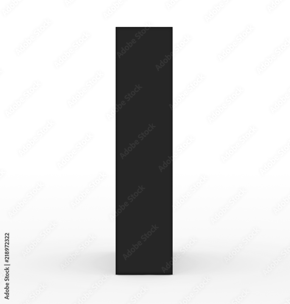 letter I 3d black isolated on white letter I 3d black isolated on white