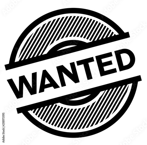 wanted black stamp