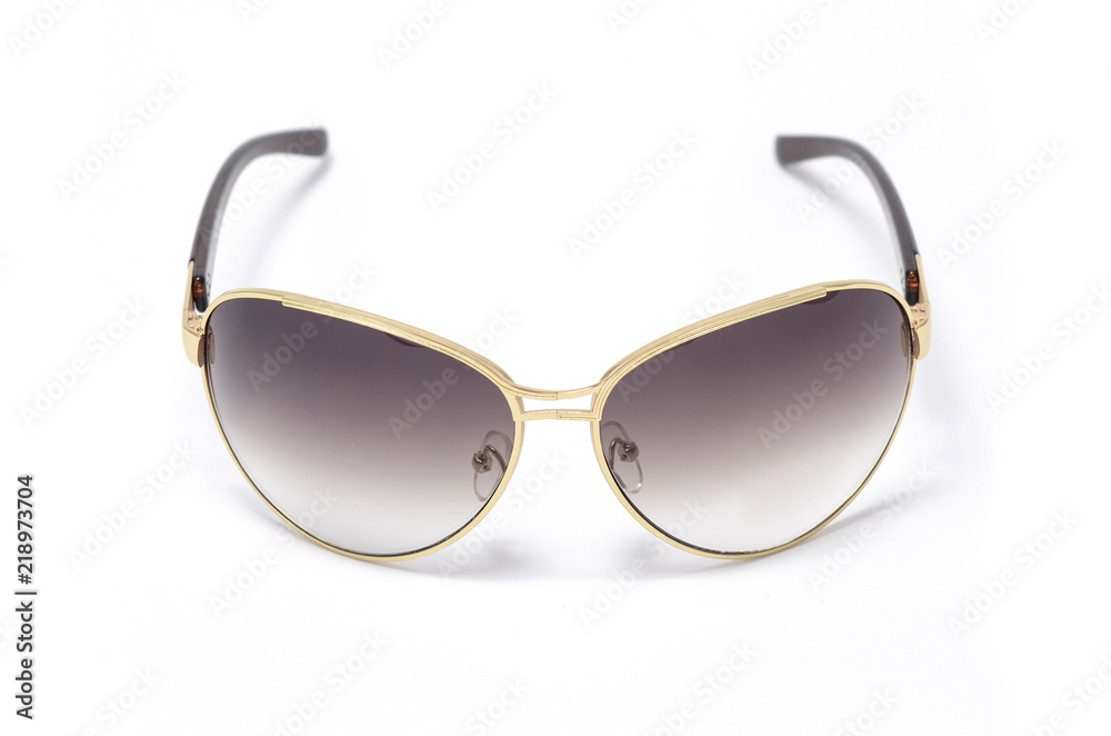women's sunglasses with brown glass isolated on white women's sunglasses with brown glass isolated on white