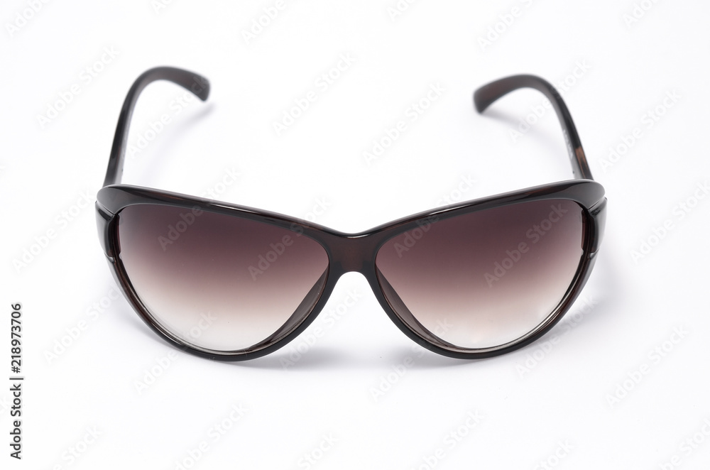 women's sunglasses with brown glass isolated on white women's sunglasses with brown glass isolated on white
