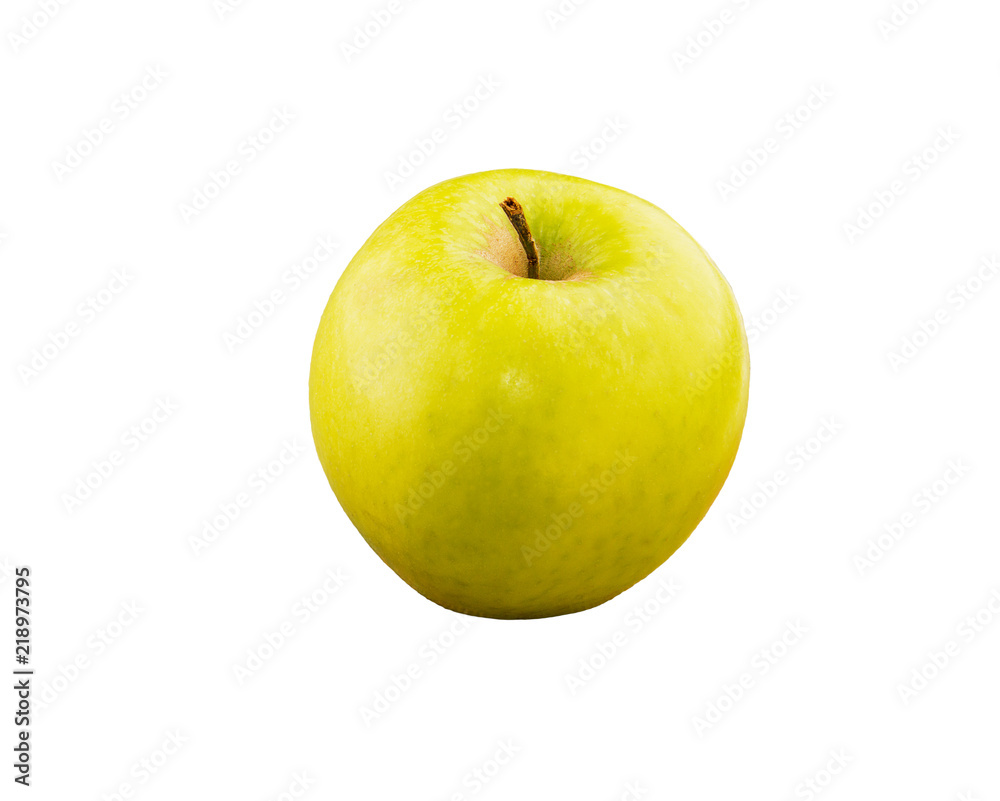 Fresh green apple on a dark background