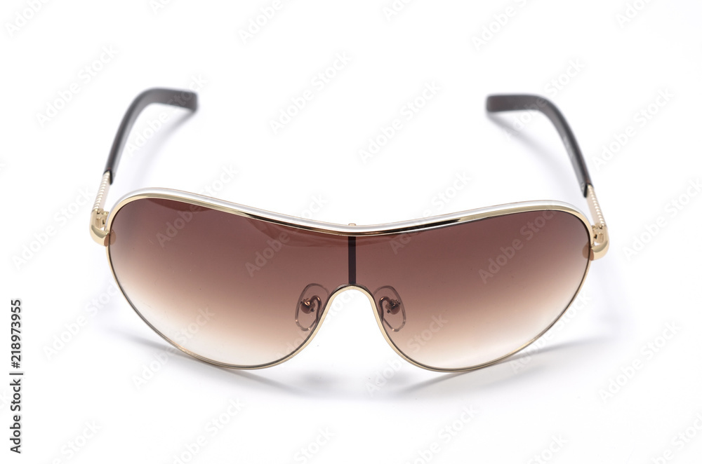 Men's sunglasses in metal frame isolated on white Men's sunglasses in metal frame isolated on white