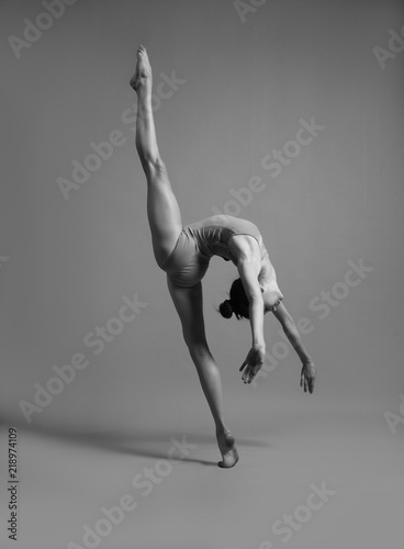 Flexible girl in a string