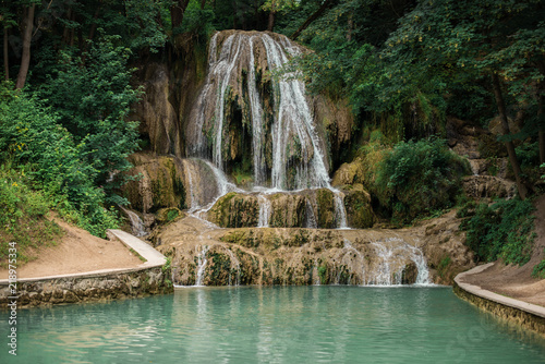 Fototapeta Naklejka Na Ścianę i Meble -  waterfall or mineral water in Lucky Slovakia 
