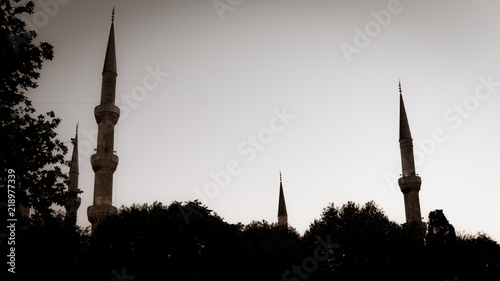 Minarets of Blue Mosque 