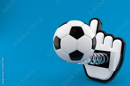 Fototapeta Naklejka Na Ścianę i Meble -  Soccer ball with cursor