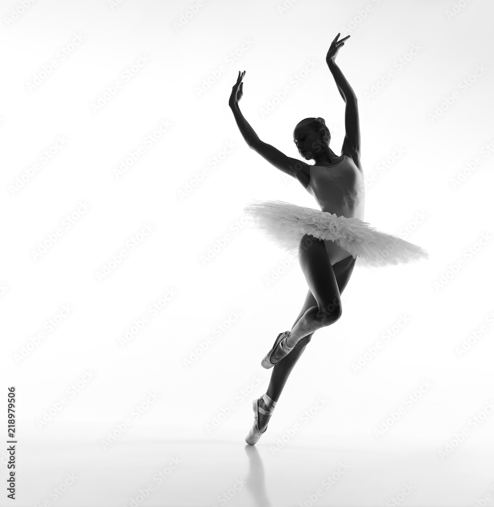 graceful plastic ballerina - obrazy, fototapety, plakaty 