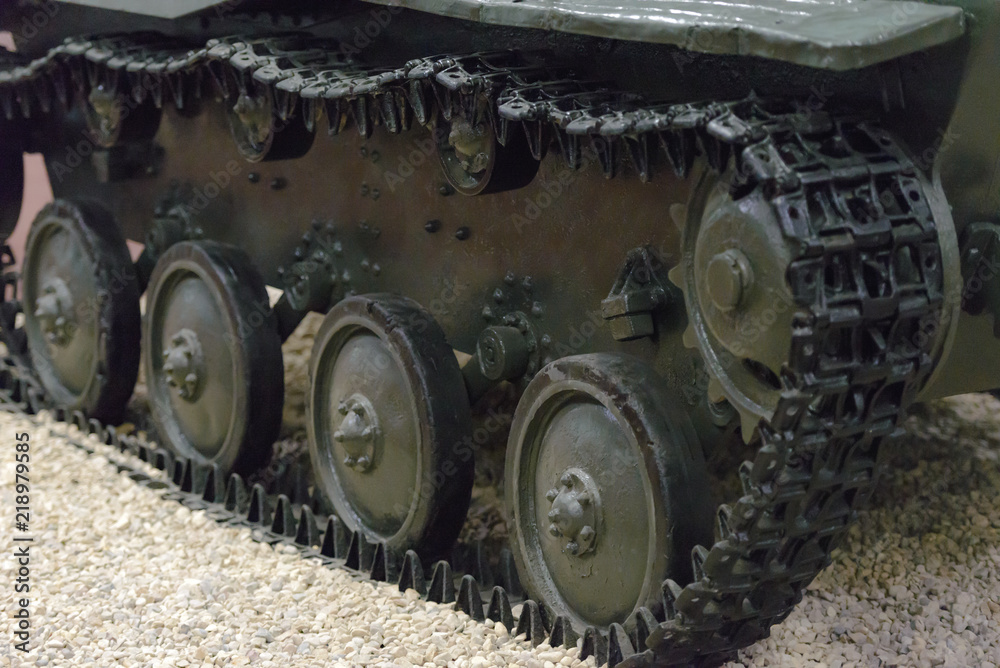 Tank's track-layer. World of tanks. Monstrous armored caterpillar.