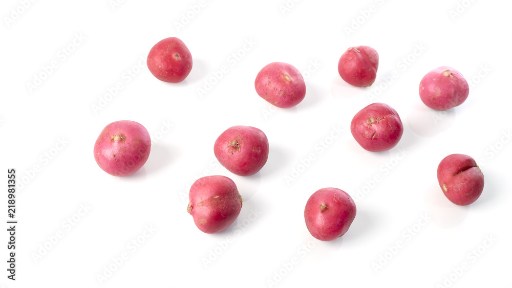 Close-Up Of Radish White Background Close-Up Of Radish White Background