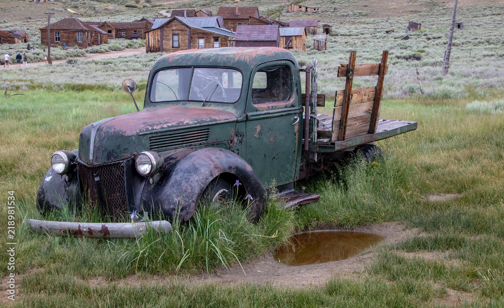 An Old Truck in the Ghost Town of Bodie Located in California's Eastern Sierra Mountains