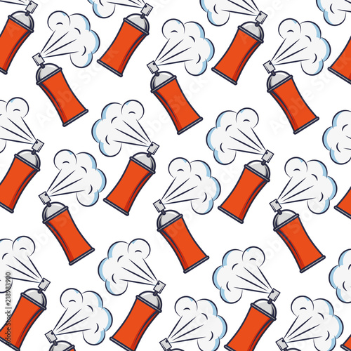 spray paint bottles pattern background