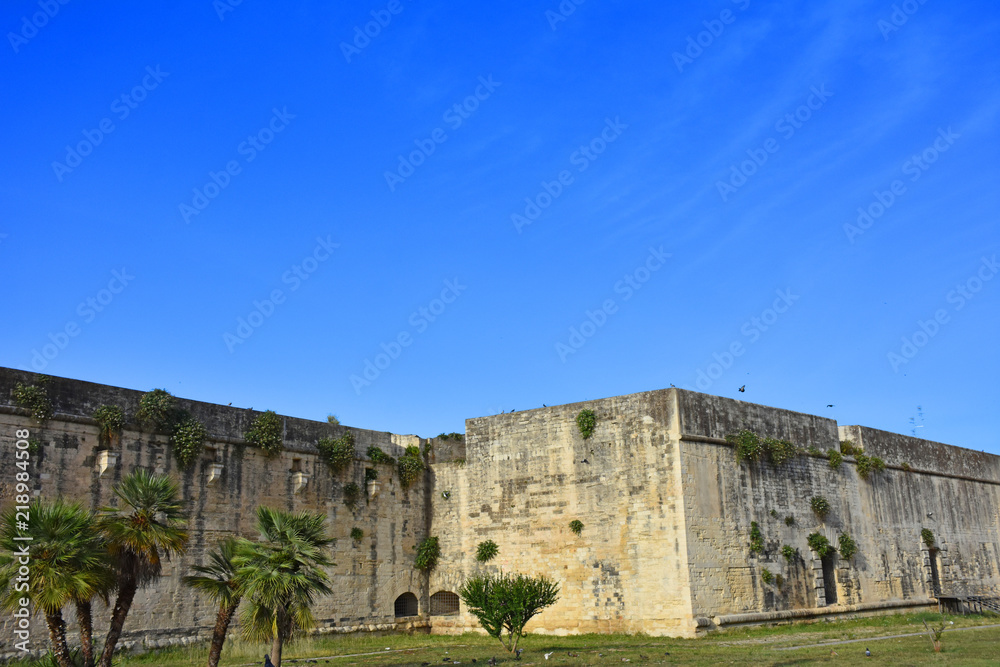 Italy, Lecce, 12th century medieval castle, exteriors, interiors and details.